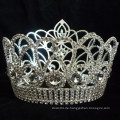 Mode Metall Silber hohe Festzug voller runde Krone Tiara und Szepter Daisy Blume Krone Stirnband